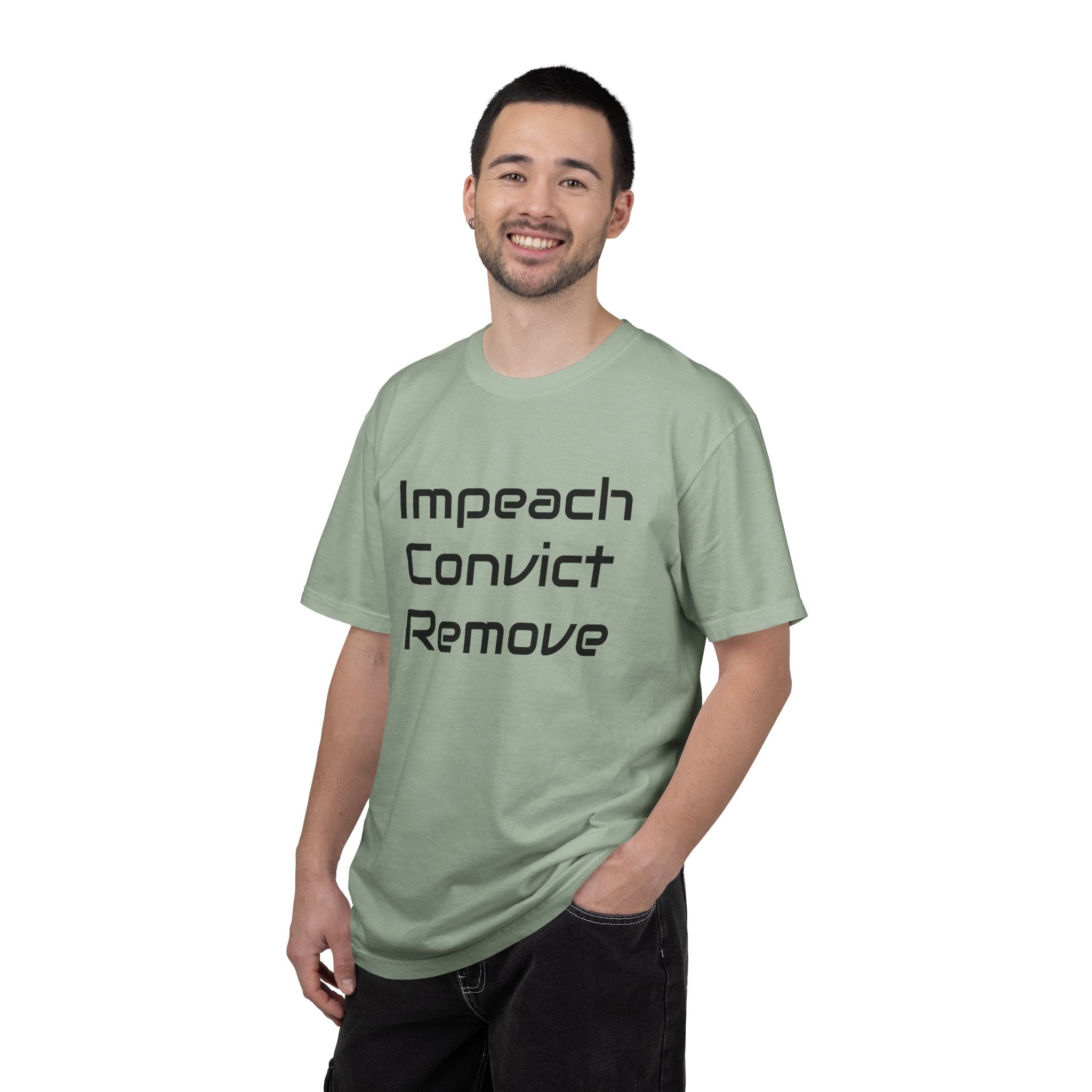 Political Statement T-Shirt — "Impeach Convict Remove" Protest Tee