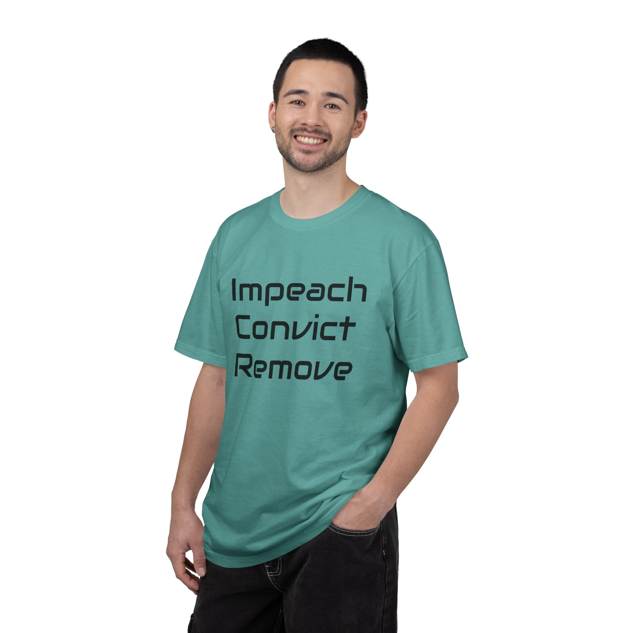 Political Statement T-Shirt — "Impeach Convict Remove" Protest Tee